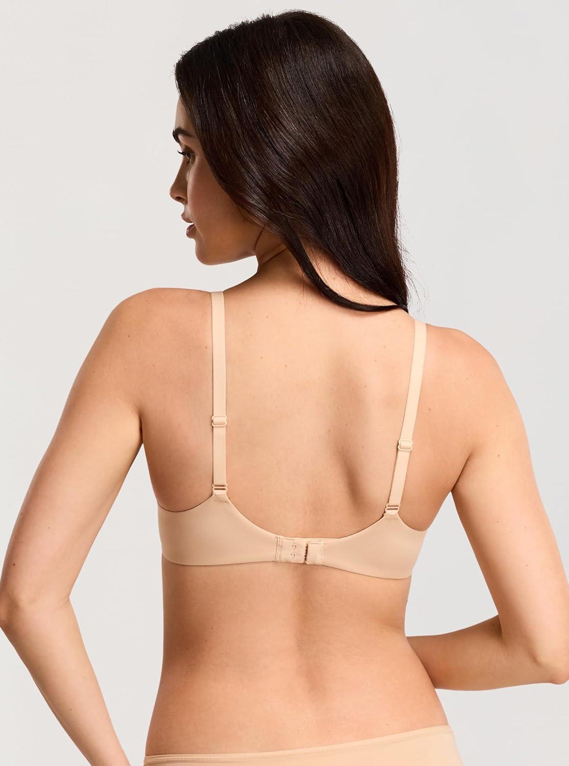 imageDOBREVA Womens Demi Unlined Bra Underwire Balconette Plus Size Bras Supportive PlungeBeige