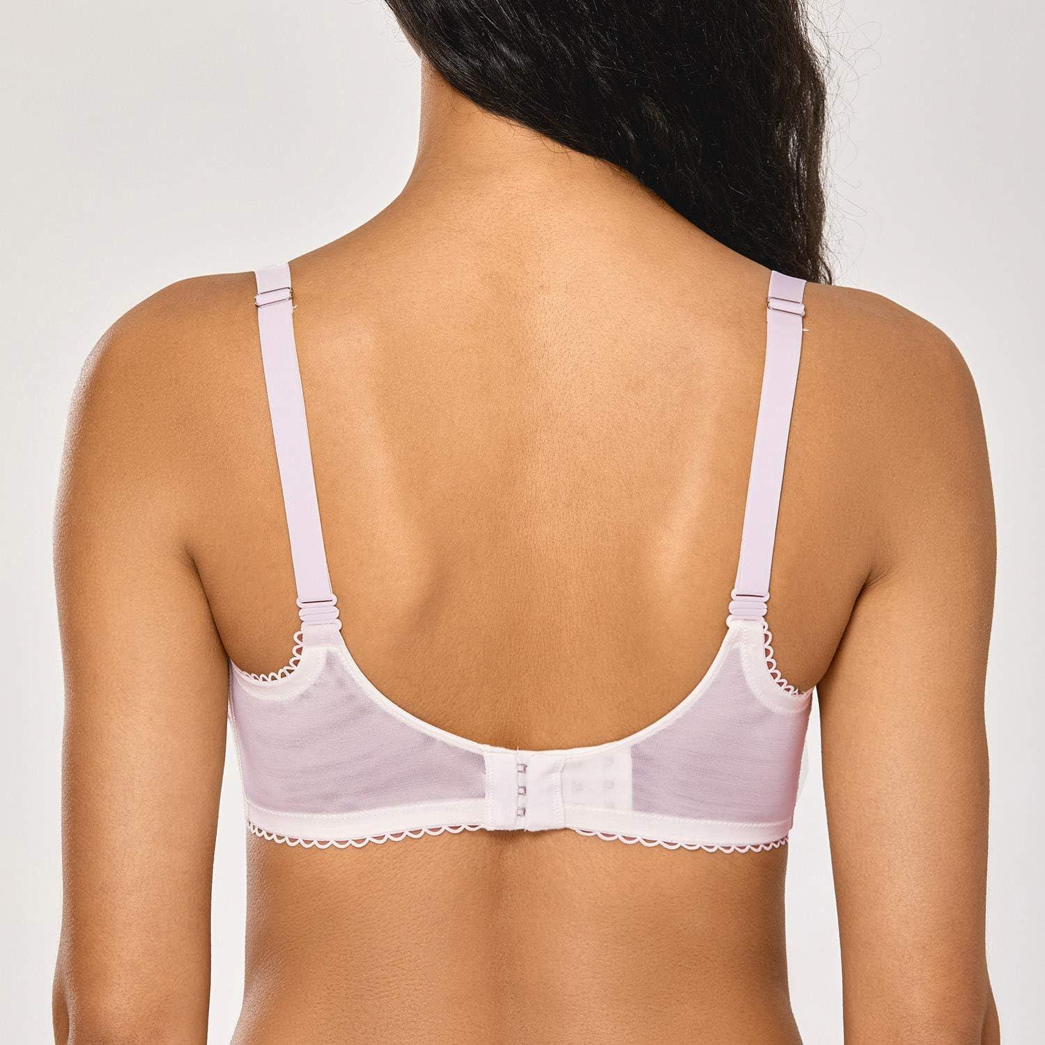 imageDOBREVA Womens Sexy Lace Push Up Plus Size Bra Sheer Balconette Underwire UnlinedLilaceyelash Lace