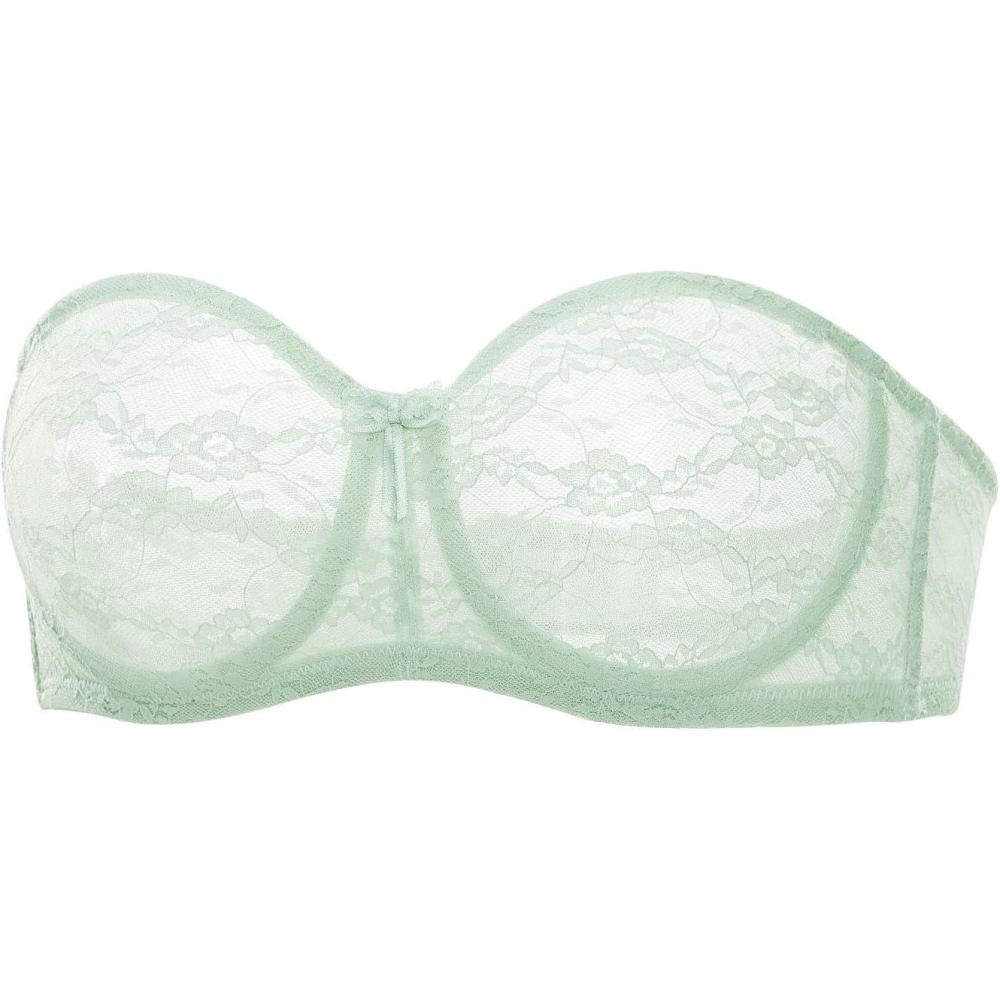 imageDOBREVA Womens No Padding Strapless Lace Bra Underwire Multiway SeeThroughMint Green